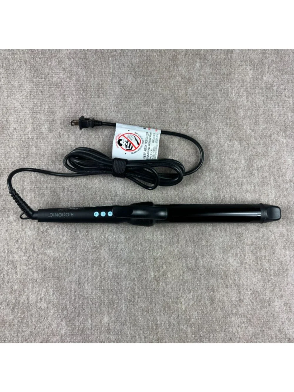 BIO IONIC Long Barrel Curling Iron Styler 1.25-Inch Black Nanoionic Beachy Waves - Picture 4 of 6